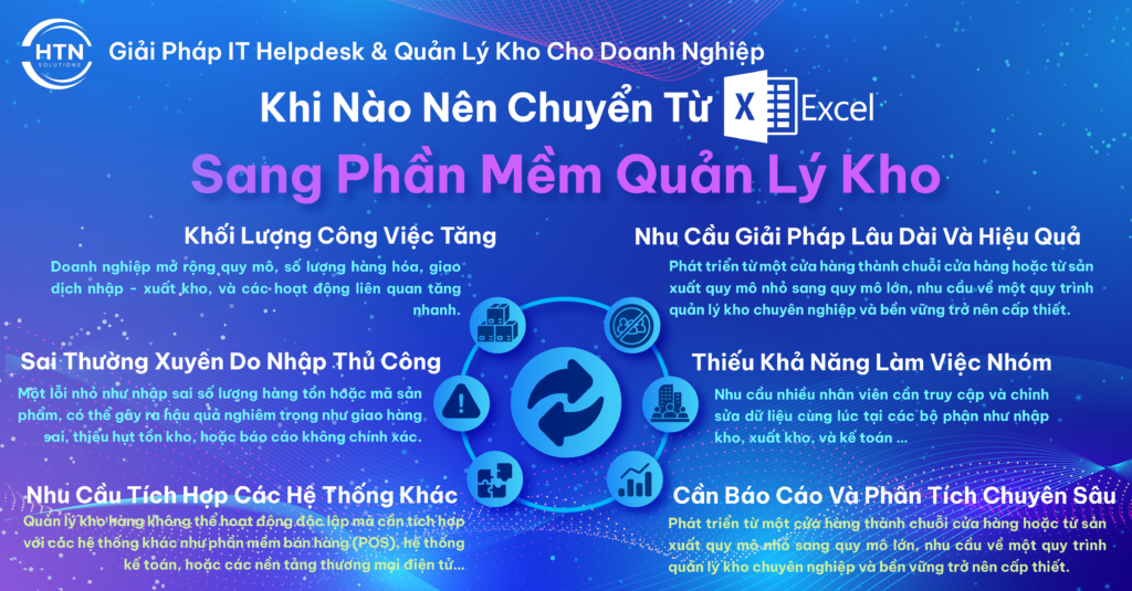Khi nào nên chuyển từ Excel sang phần mềm quản lý kho