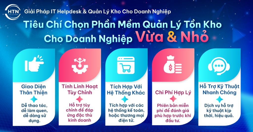 Tiêu chí chọn phần mềm quản lý tồn kho cho doanh nghiệp vừa và nhỏ
