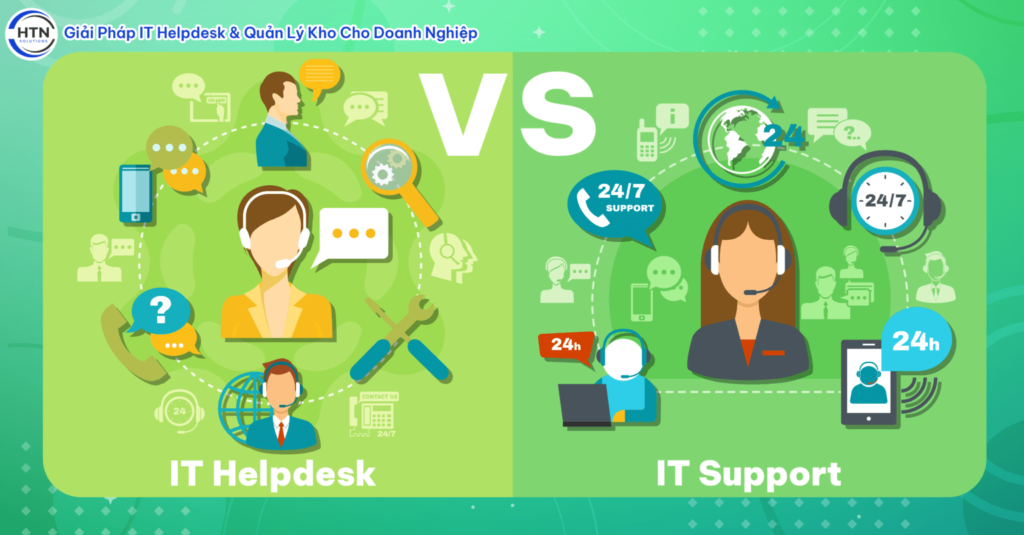 Sự khác biệt giữa IT Helpdesk và IT Support